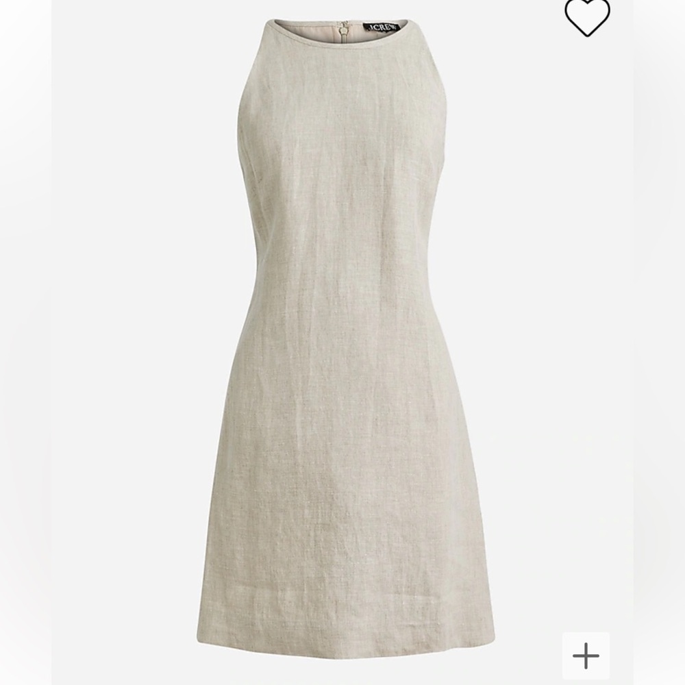 J. Crew - Maxine High-Neck Shift Dress in Linen Flax - Picture 6 of 7